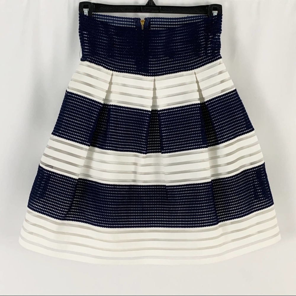 Miami Navy Blue & White Striped Skirt M